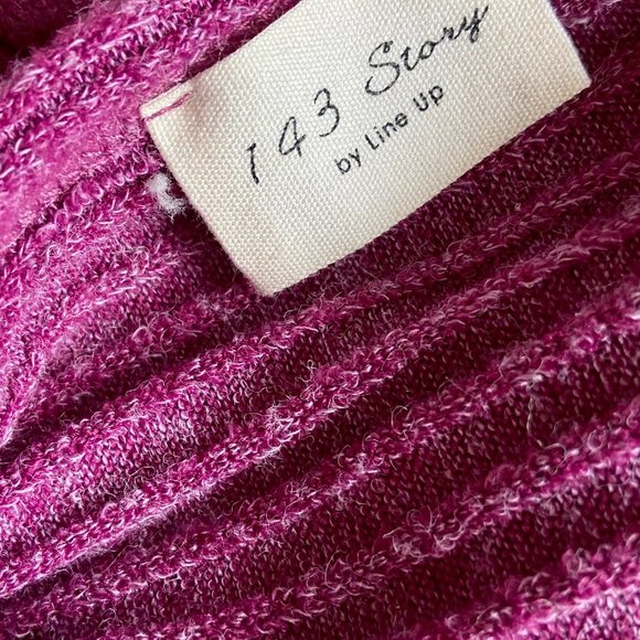Trendy Purple Cross Back Sweater by 143 Story Line Up Excellent Condition Size S - Picture 4 of 4